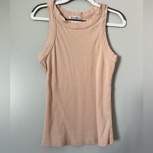 Reformation Ribbed Sleeveless Top - Beige